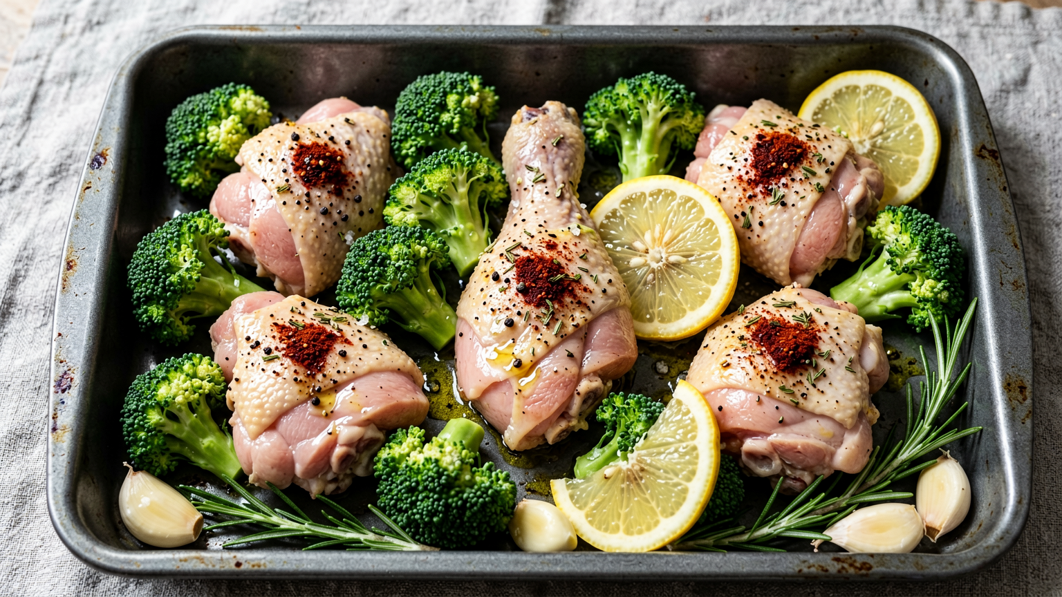 One-Pan Lemon Herb Roasted Chicken and Broccoli: Your New Weeknight Favorite!