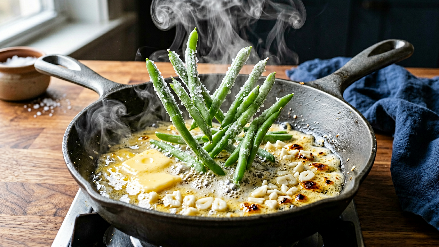 Quick & Easy Garlic Butter Frozen Green Beans Recipe