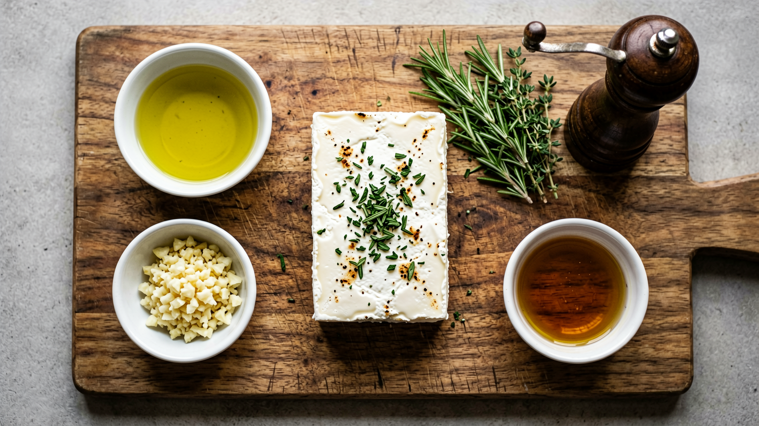 Creamy Baked Goat Cheese Dip with Honey & Herbs