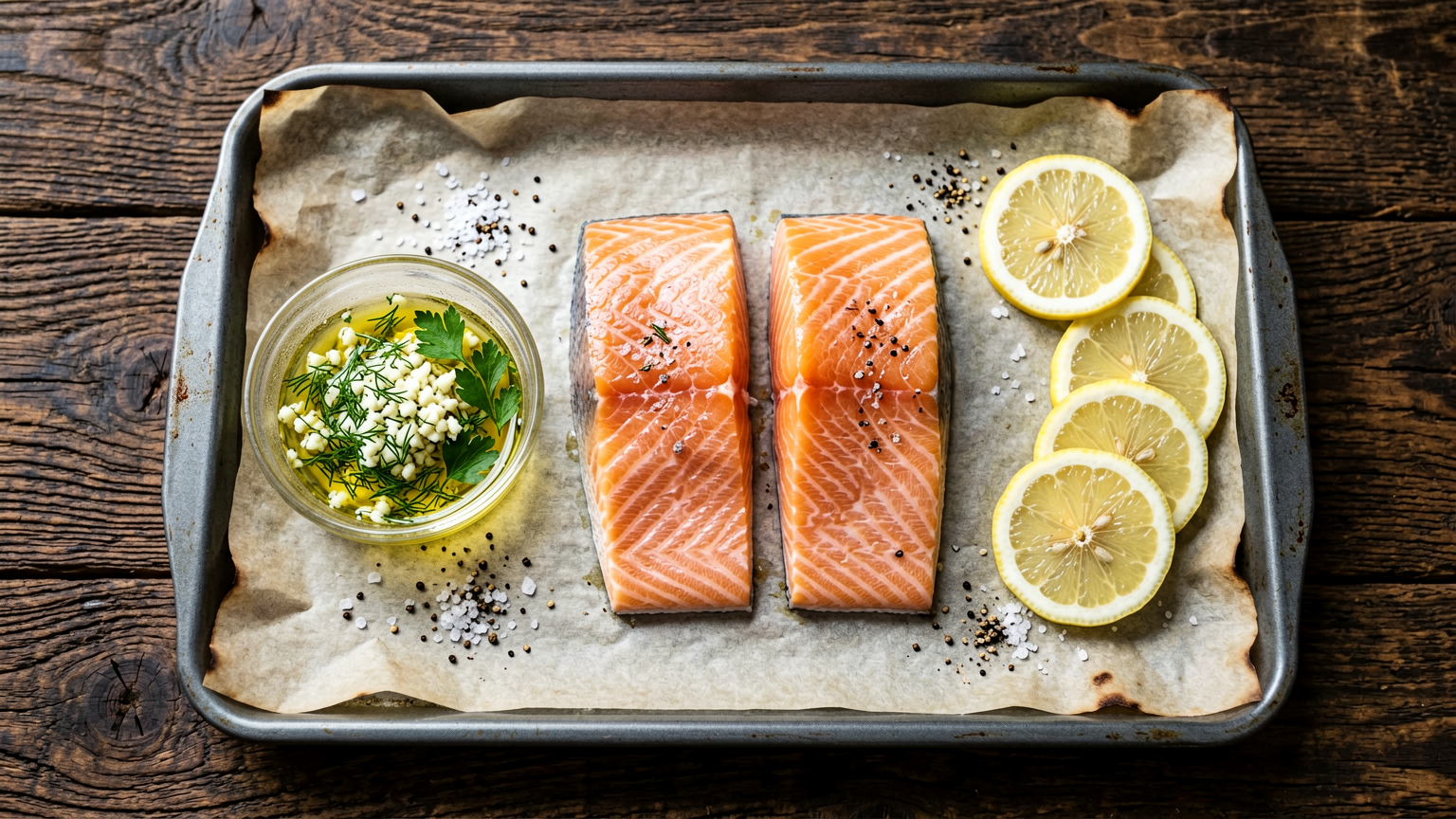 Effortless & Delicious: Healthy Lemon Herb Baked Salmon for Two