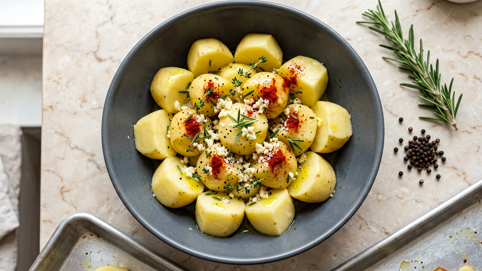 Healthy Roasted Garlic & Herb Potatoes: The Easiest Side Dish Ever!